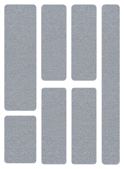 Reflektierende Aufkleber auf einer Karte